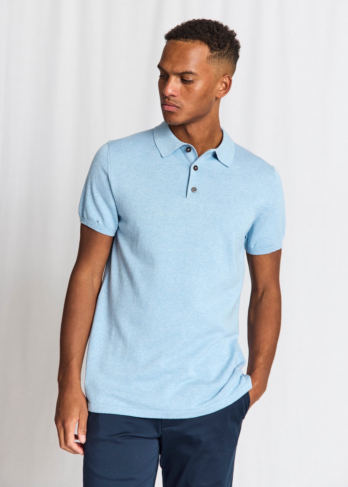 BS Baldo Regular Fit Pikétröja - Light Blue