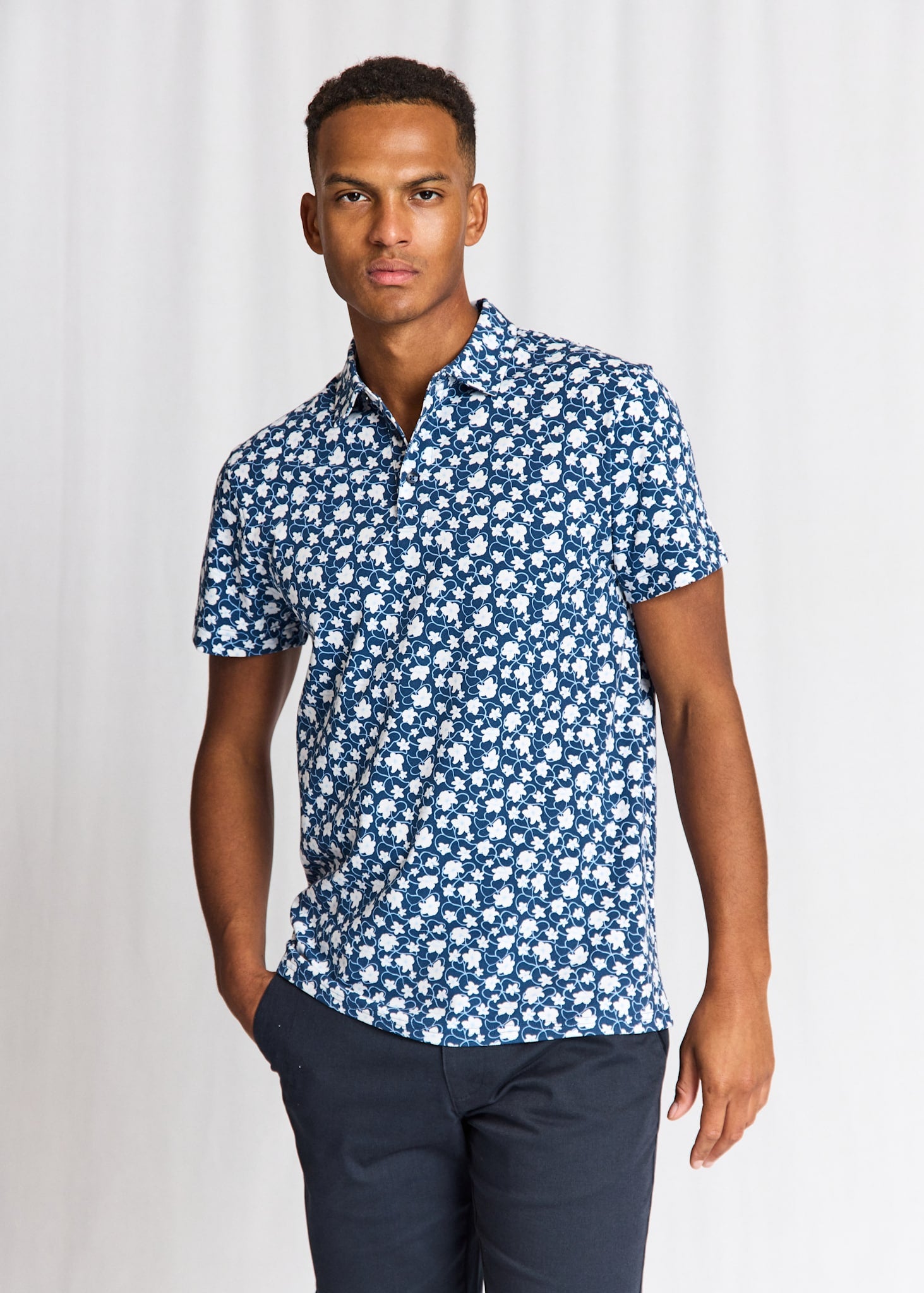 BS Symi Regular Fit Pikétröja - Navy