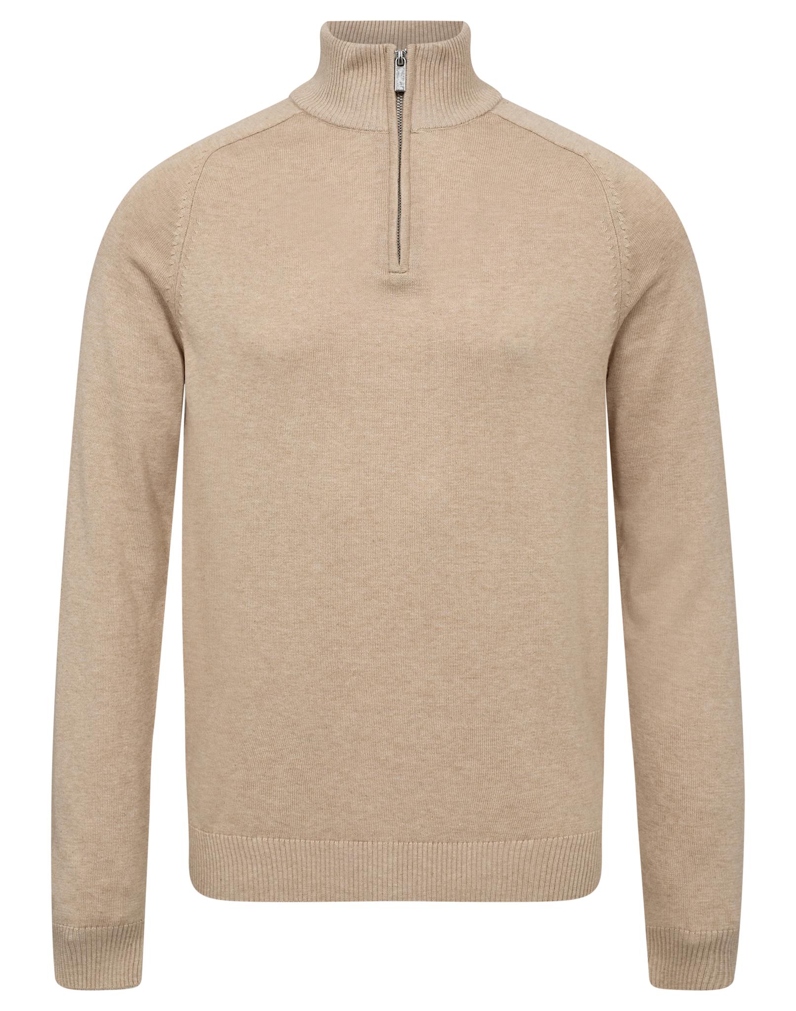 BS Ilario Regular Fit Stickat - Beige