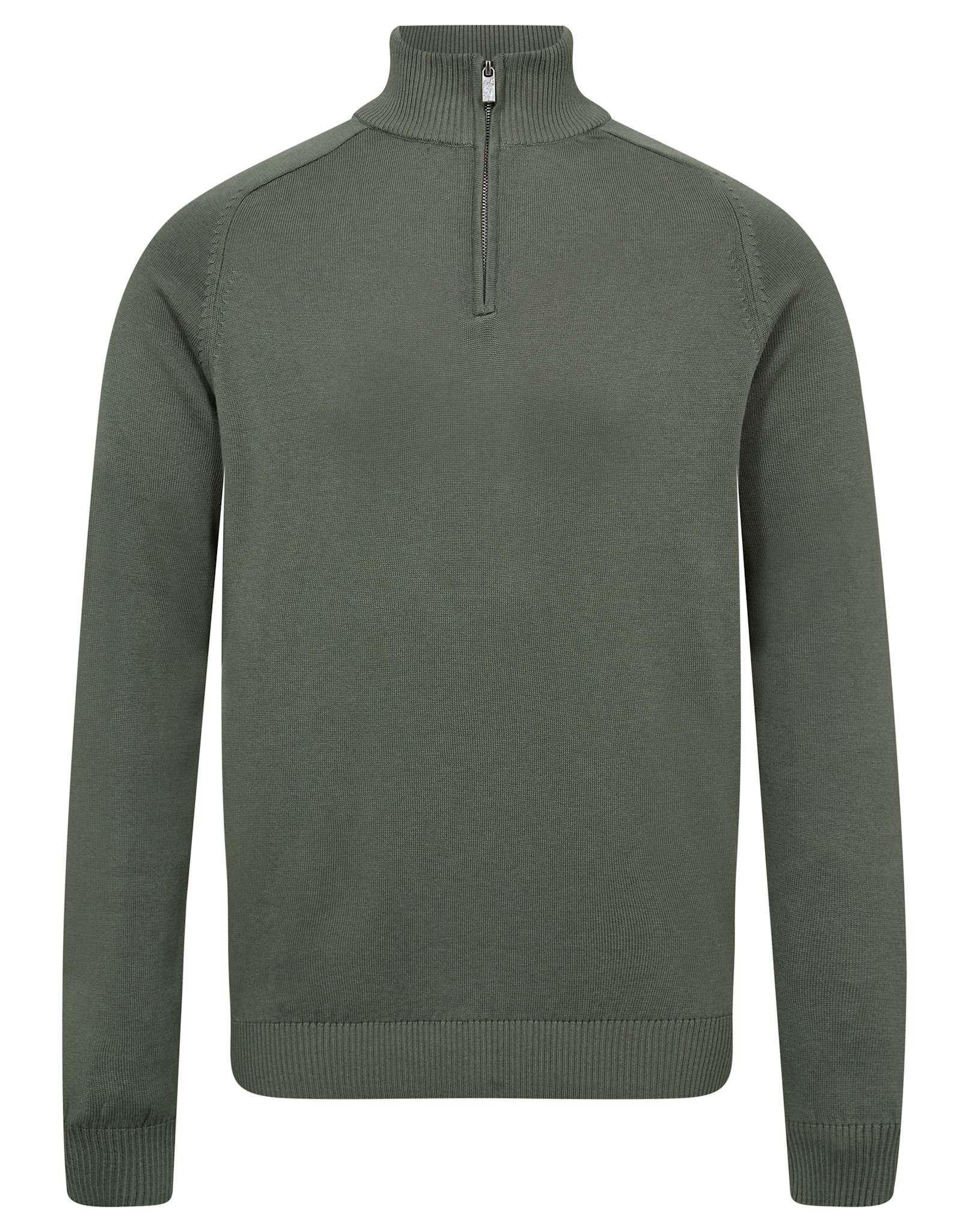 BS Ilario Regular Fit Stickat - Green
