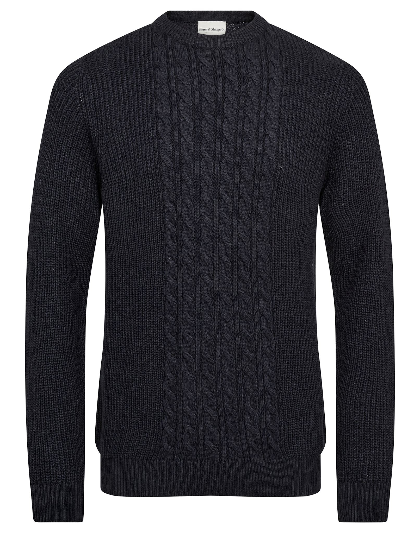 BS Adriano Regular Fit Stickat - Navy