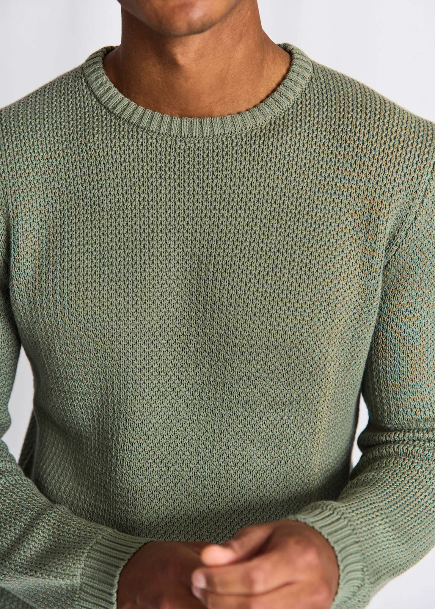 BS Raffaele Regular Fit Stickat - Green