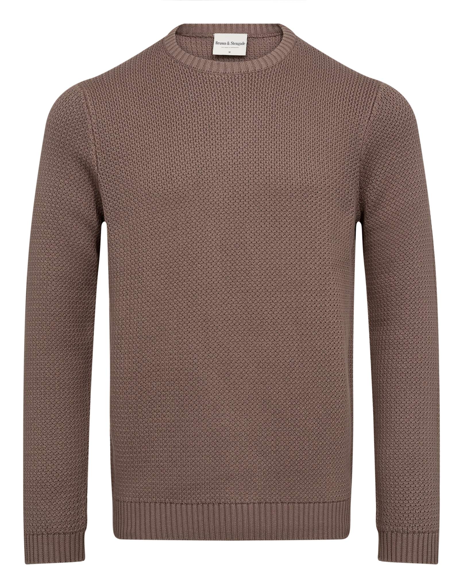 BS Raffaele Regular Fit Stickat - Greige