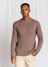 BS Raffaele Regular Fit Stickat - Greige