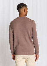 BS Raffaele Regular Fit Stickat - Greige