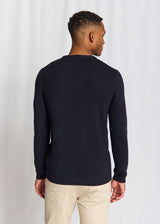 BS Raffaele Regular Fit Stickat - Navy