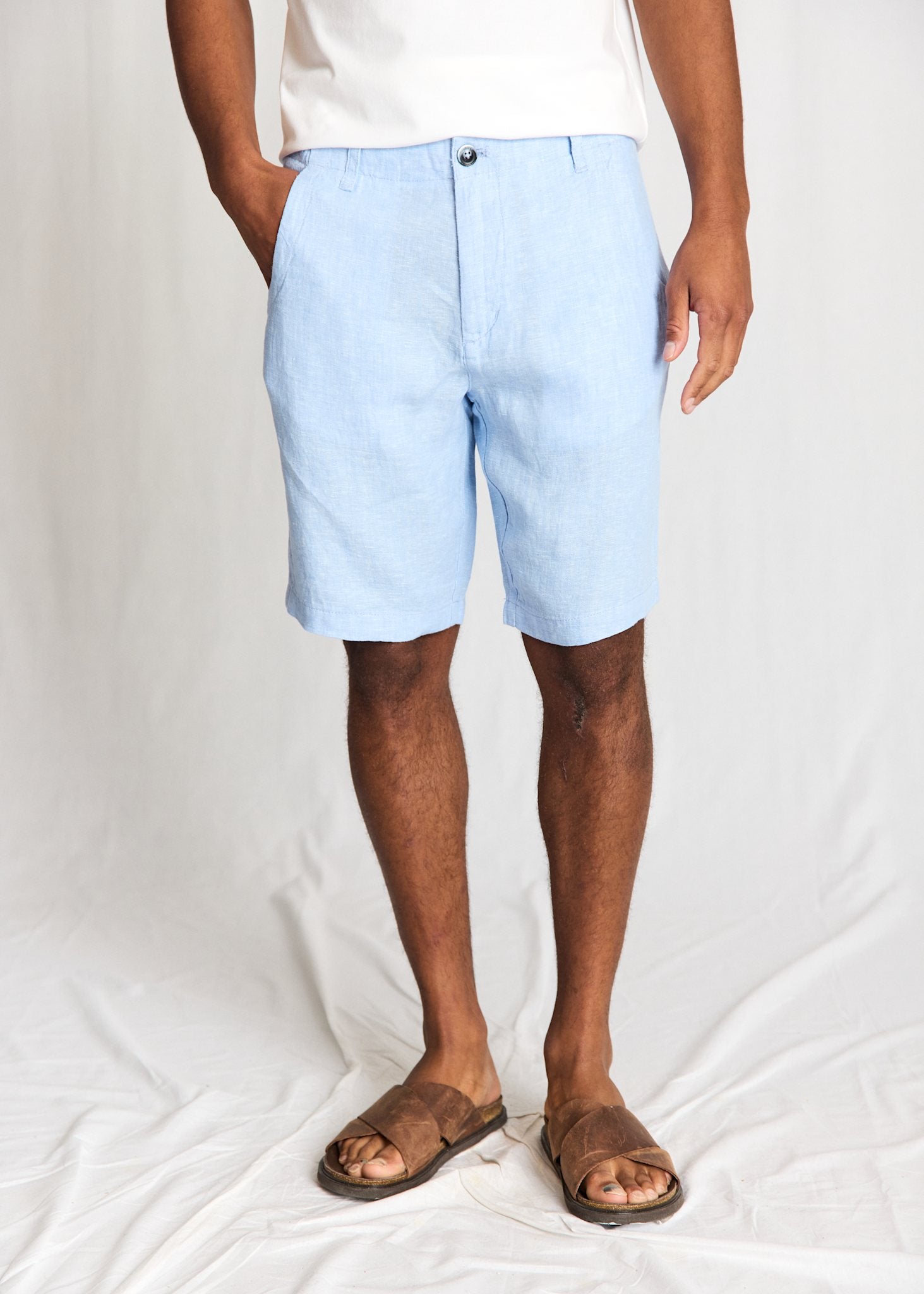 BS Paolos Regular Fit Shorts - Light Blue