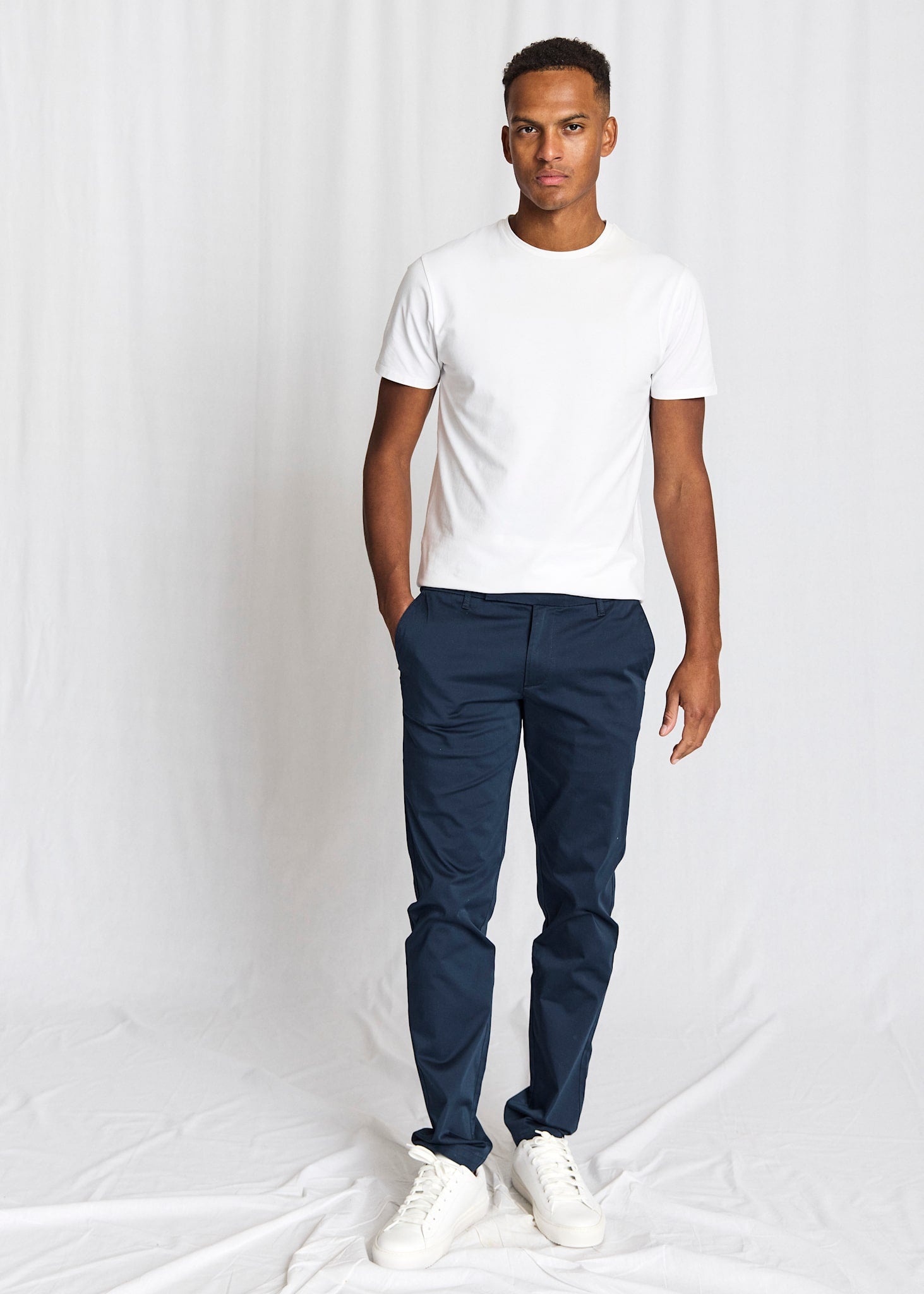 BS Salvatore Regular Fit Chinos - Navy