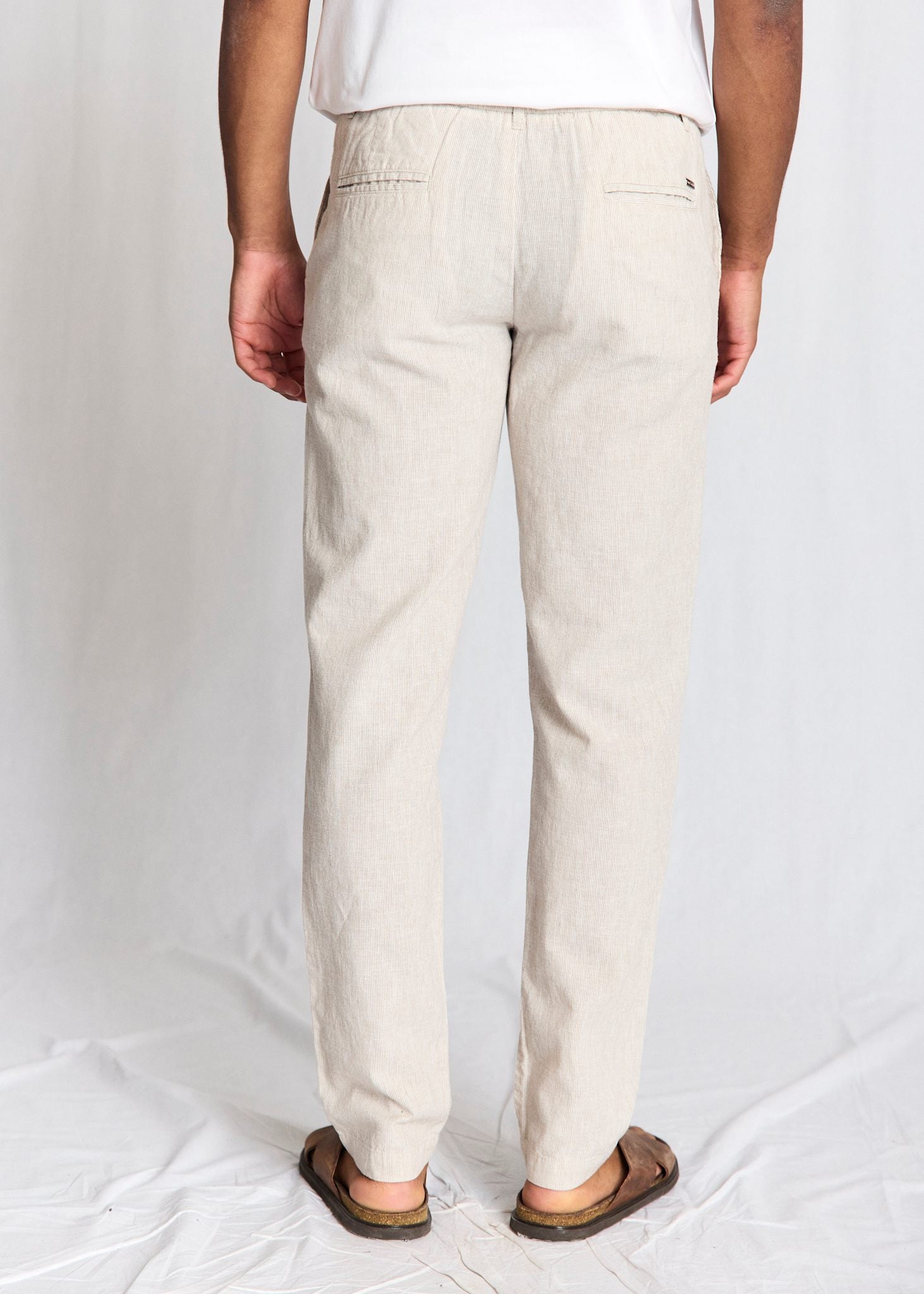 BS Vincente Regular Fit Chinos - Beige/Vit