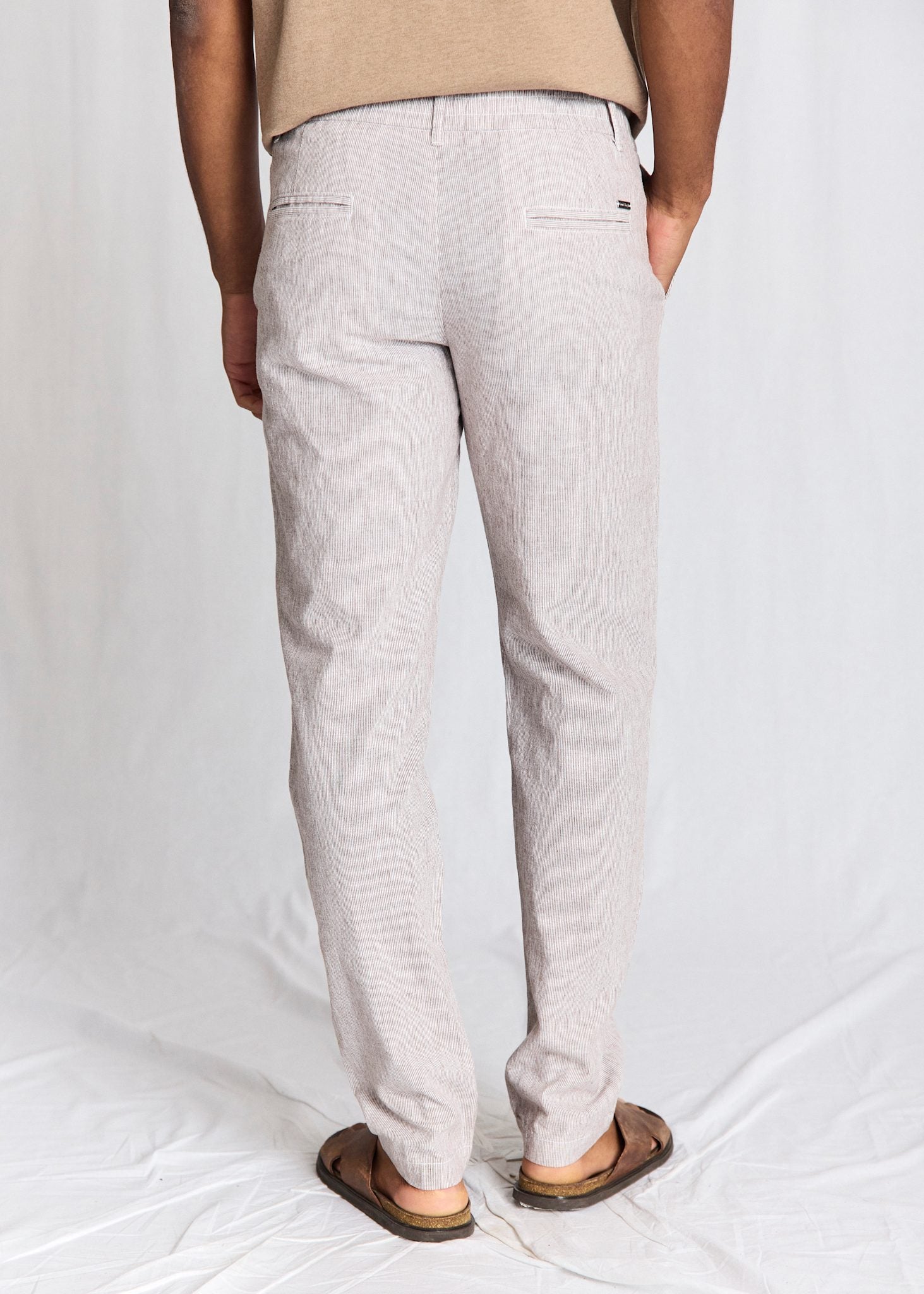 BS Vincente Regular Fit Chinos - Brun/Vit