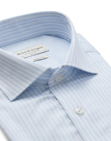 BS Borko Slim Fit Skjorta - Light Blue/White