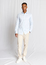 BS Borko Slim Fit Skjorta - Light Blue/White
