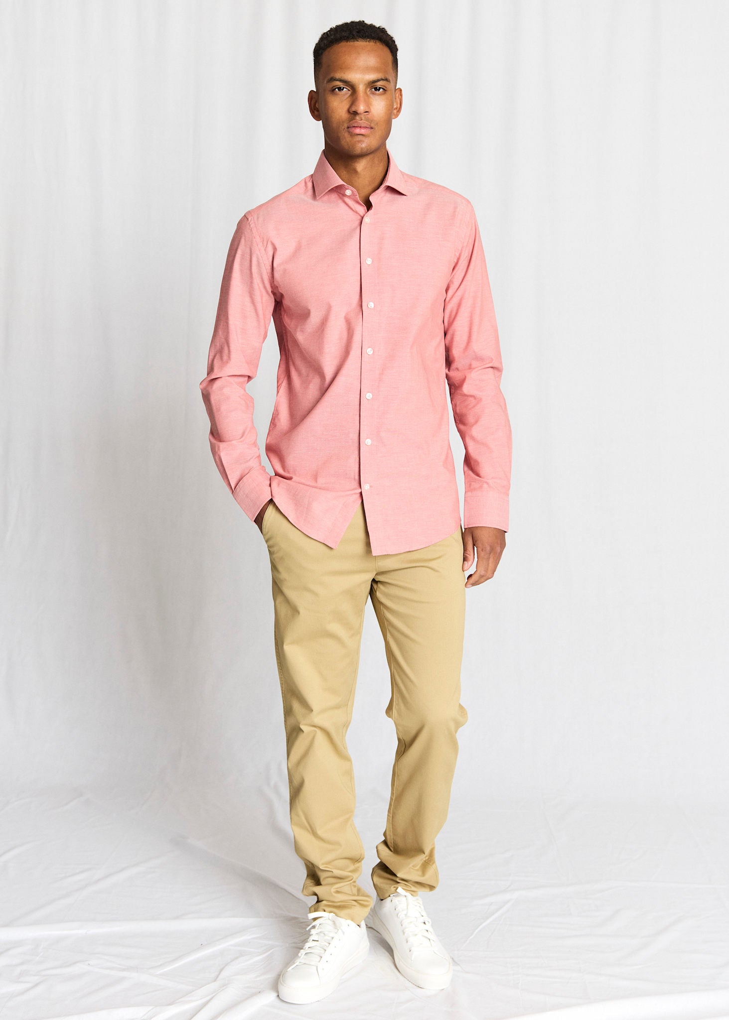 BS Reinkind Slim Fit Skjorta - Dusty Clay