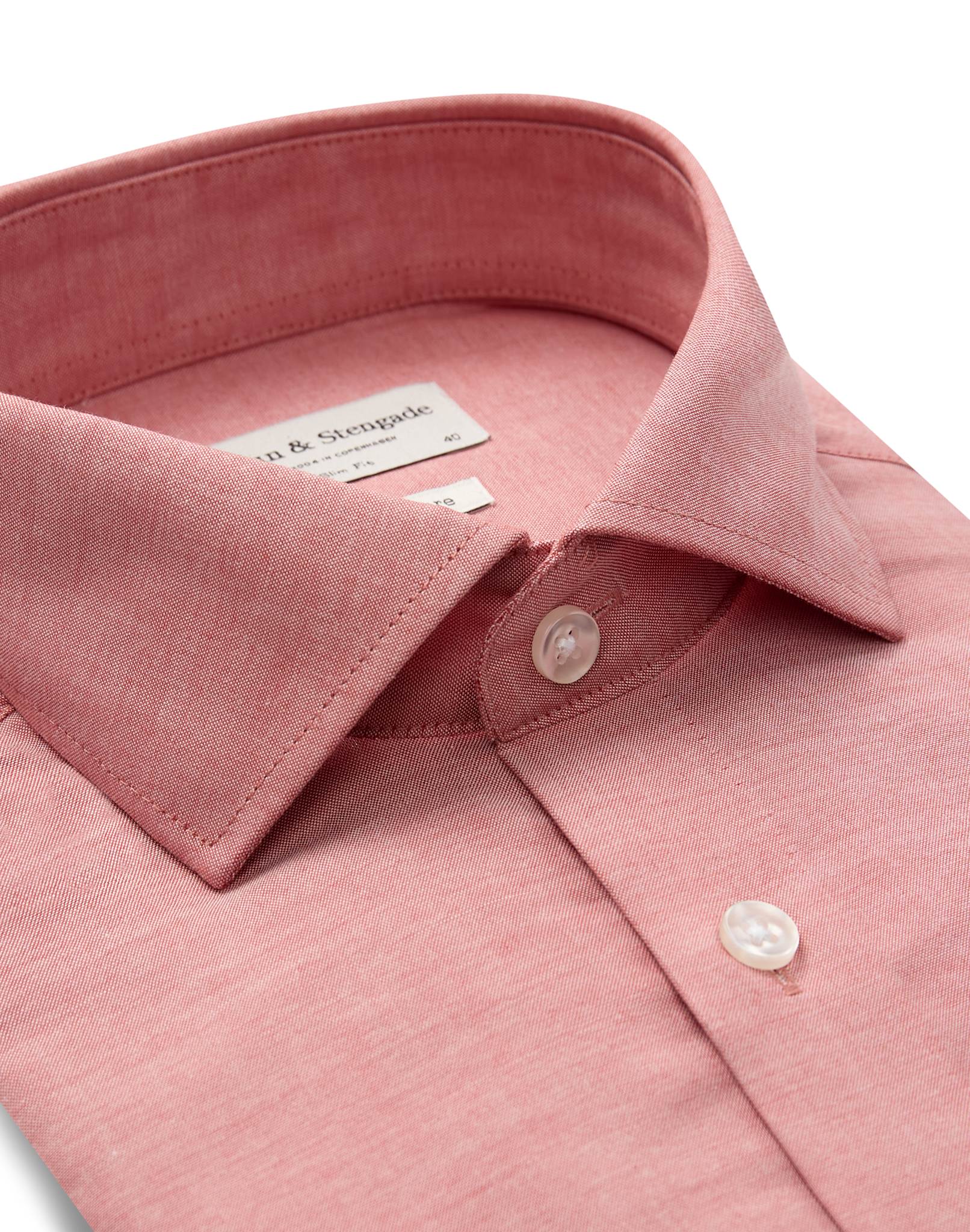 BS Reinkind Slim Fit Skjorta - Dusty Clay