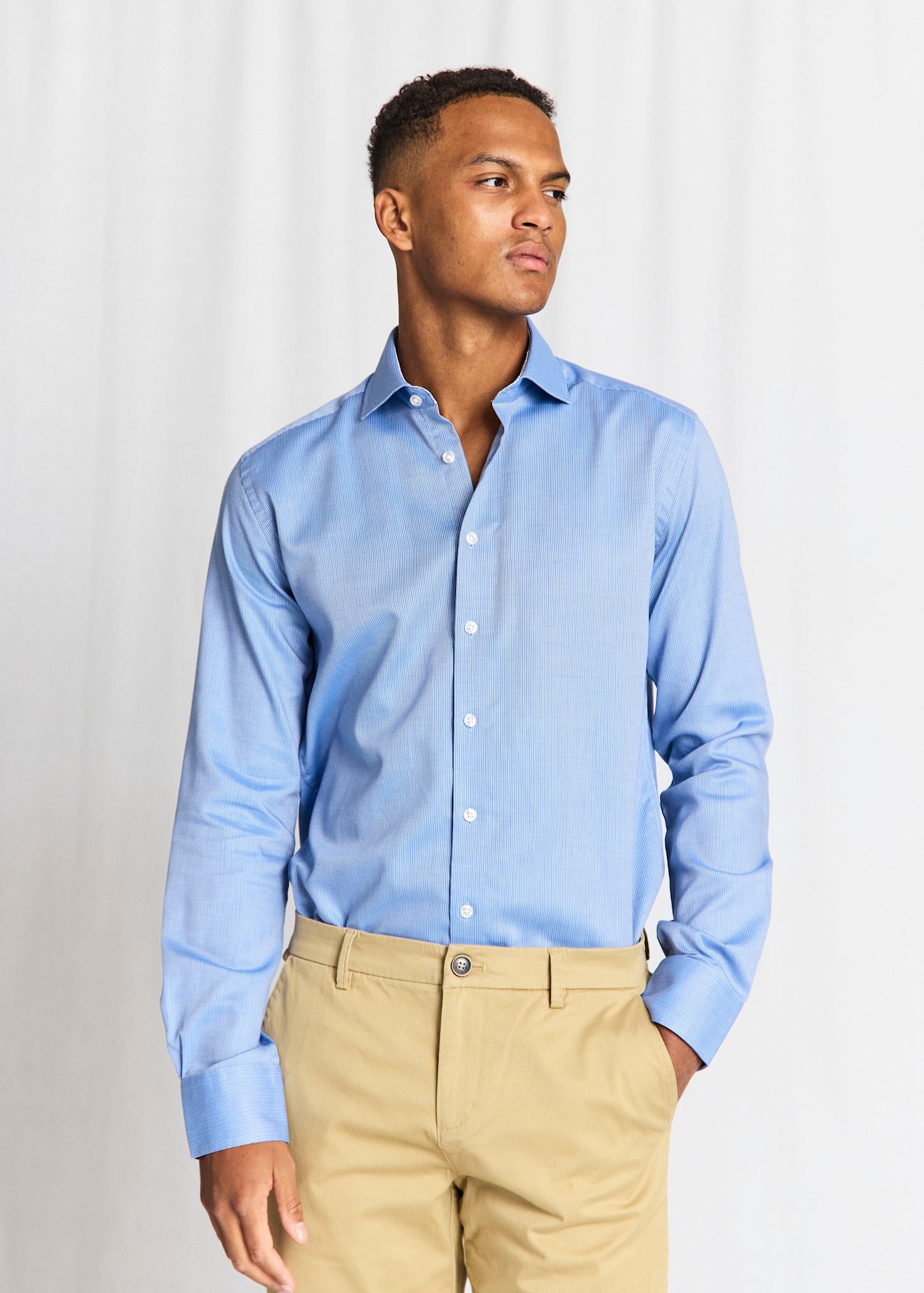 BS Urban Slim Fit Skjorta - Blue