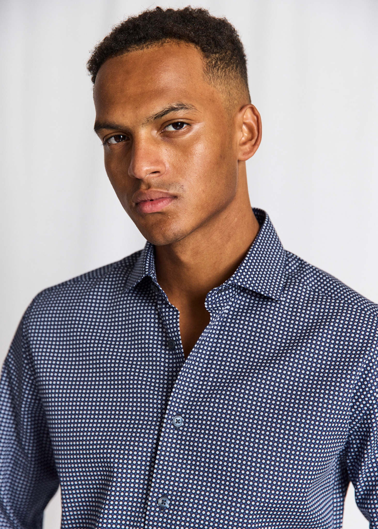 BS Karalek Slim Fit Skjorta - Navy