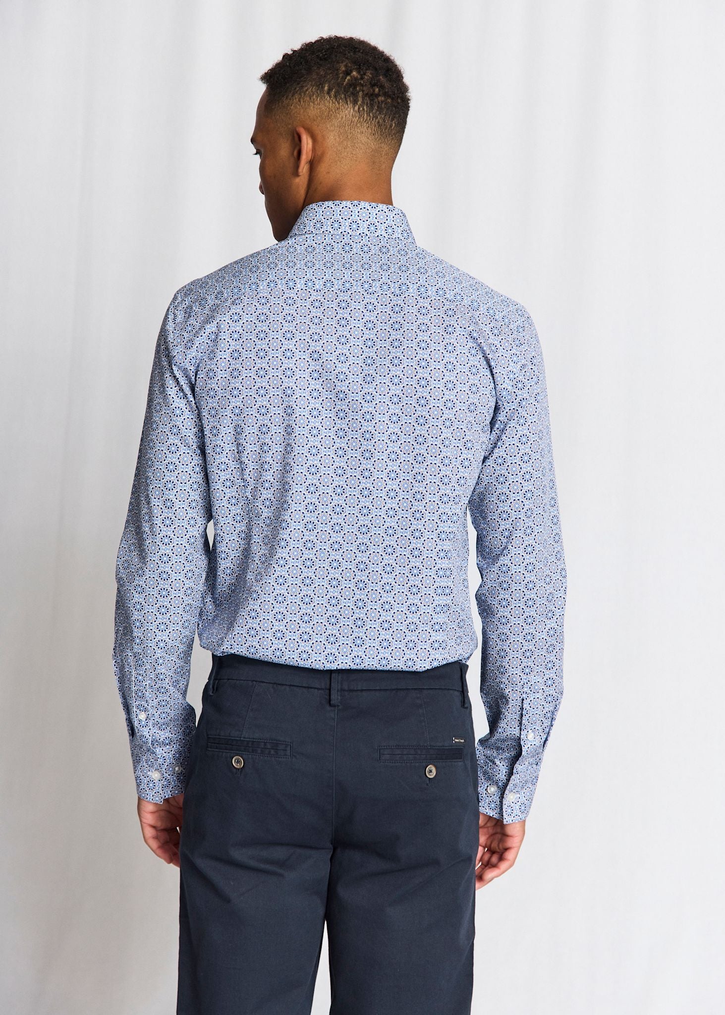 BS Abutovic Slim Fit Skjorta - Blue