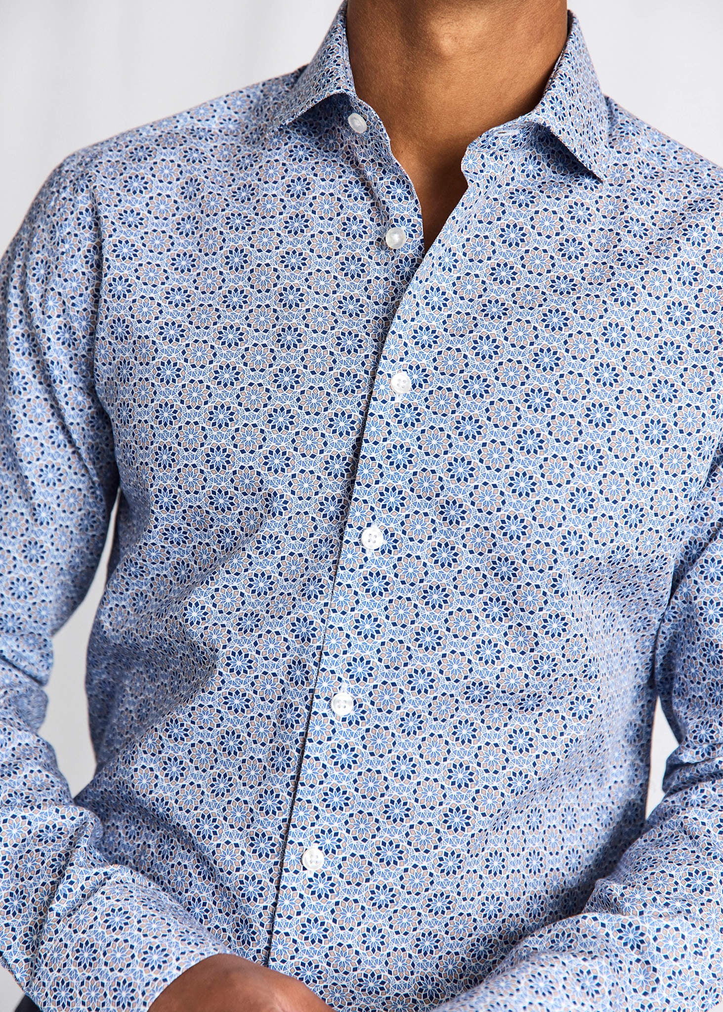 BS Abutovic Slim Fit Skjorta - Blue