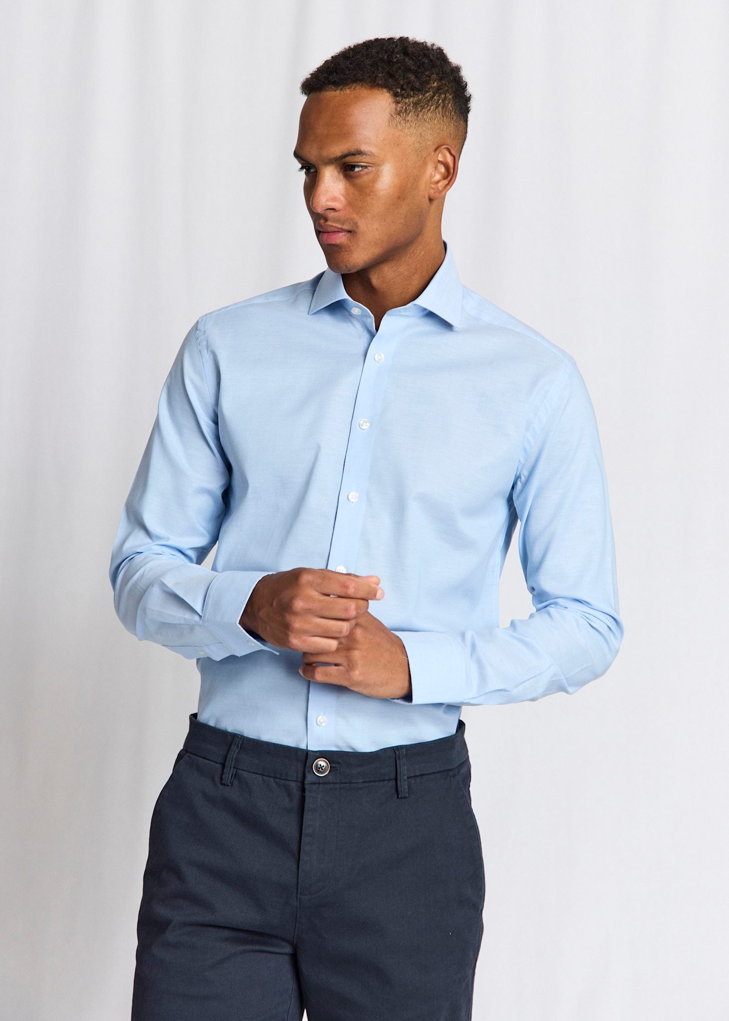 BS Cindrik Slim Fit Skjorta - Light Blue