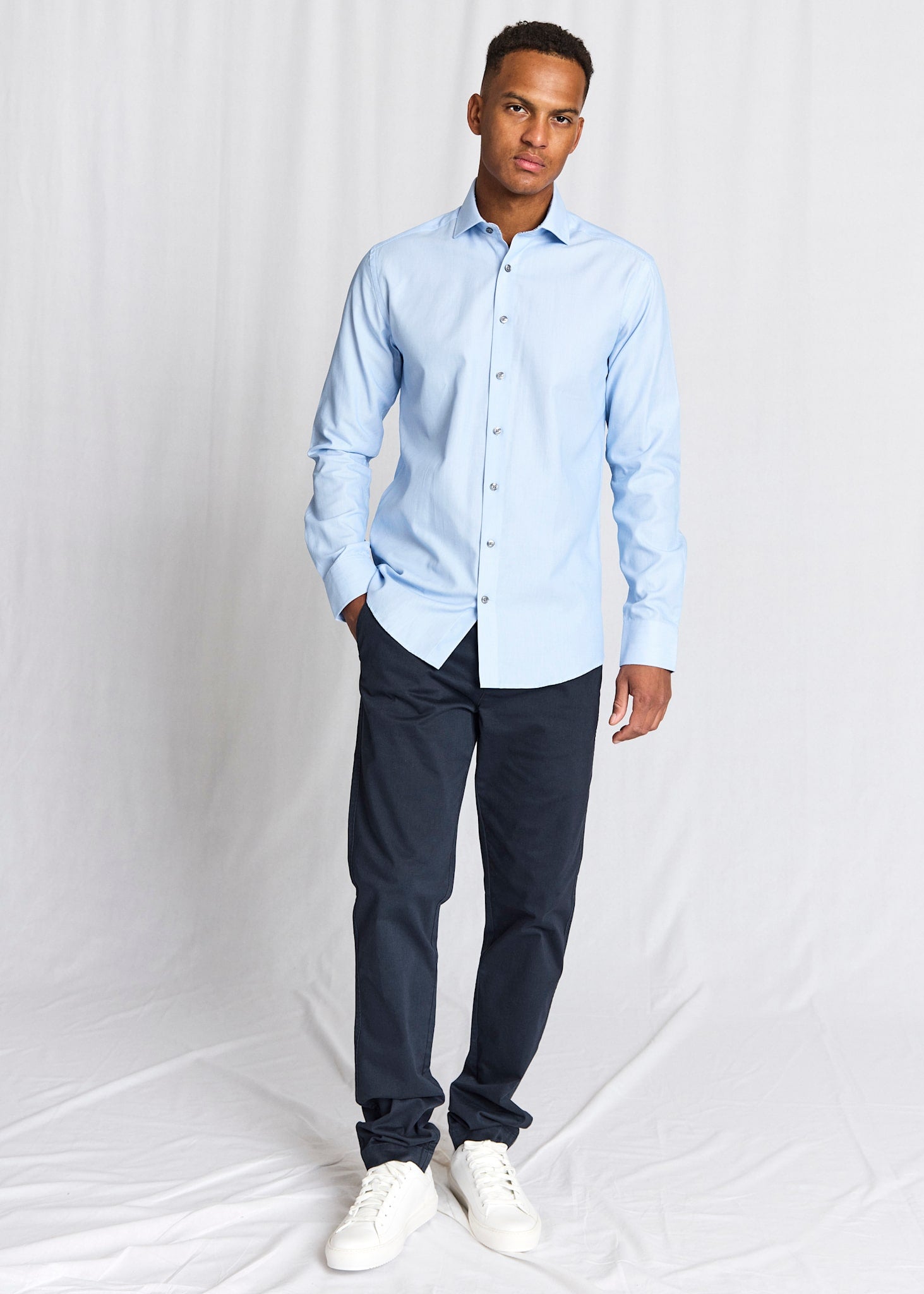 BS Sliskovic Slim Fit Skjorta - Light Blue