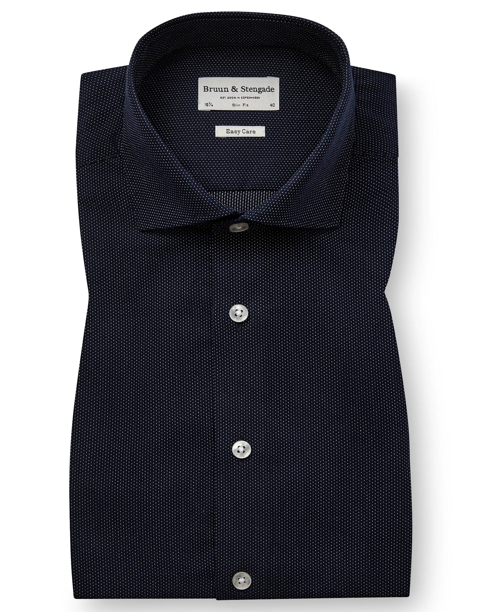 BS Hansen Slim Fit Skjorta - Navy