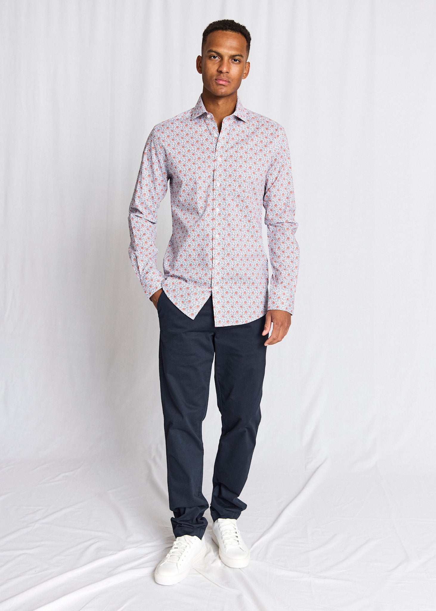 BS Jallouz Modern Fit Skjorta - Orange