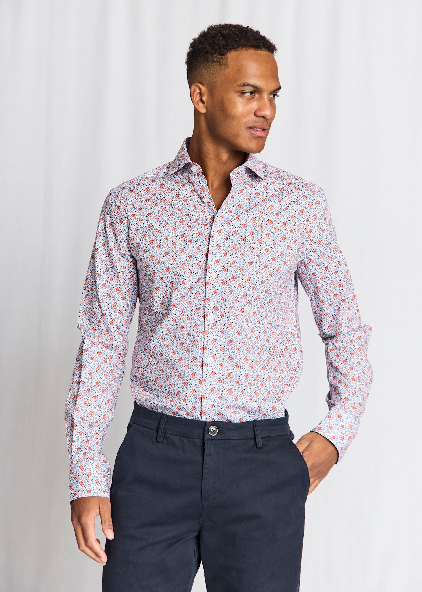 BS Jallouz Modern Fit Skjorta - Orange