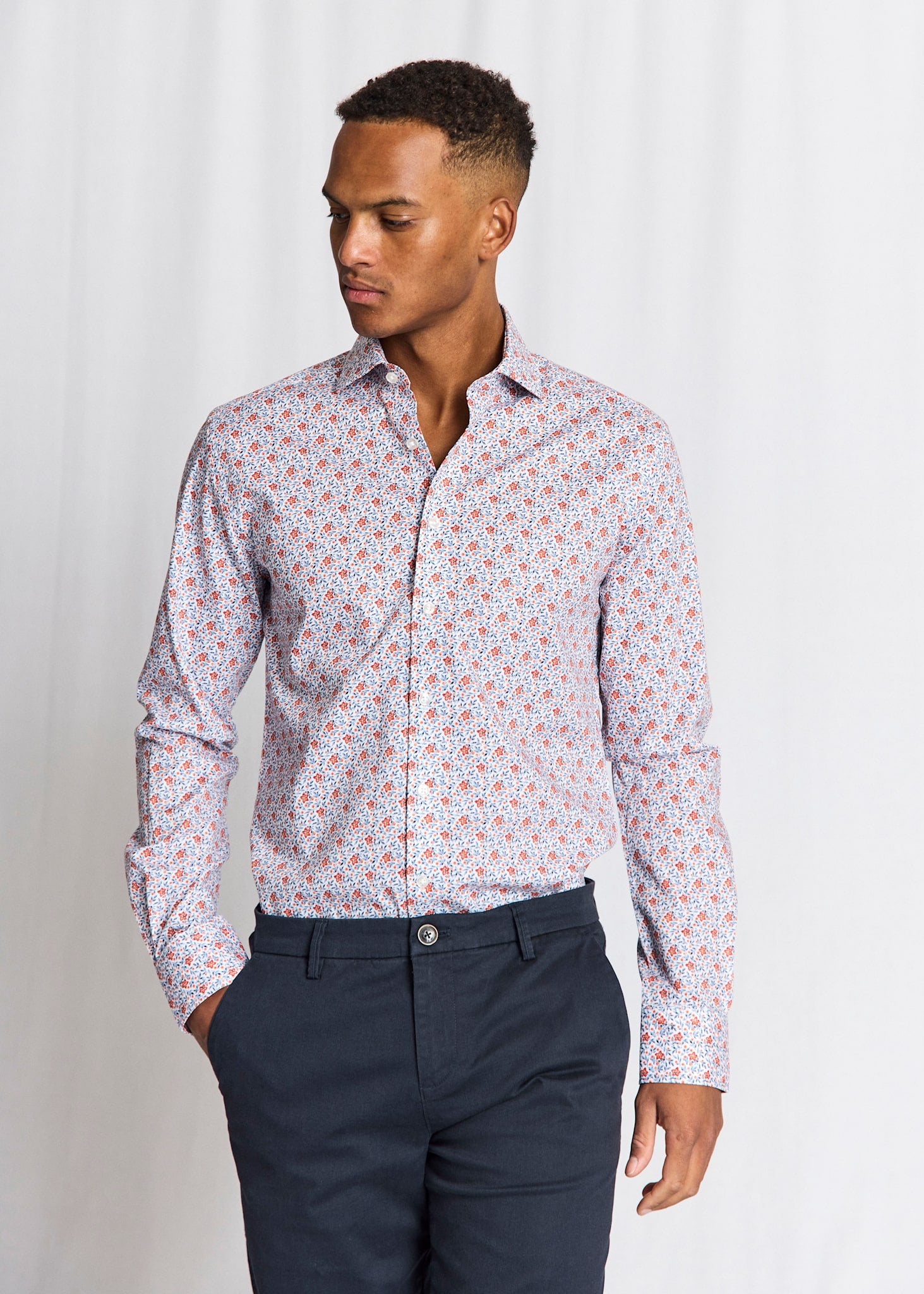 BS Jallouz Modern Fit Skjorta - Orange