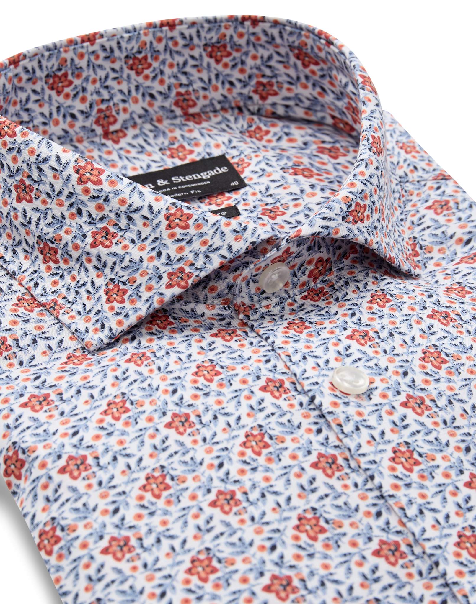 BS Jallouz Modern Fit Skjorta - Orange