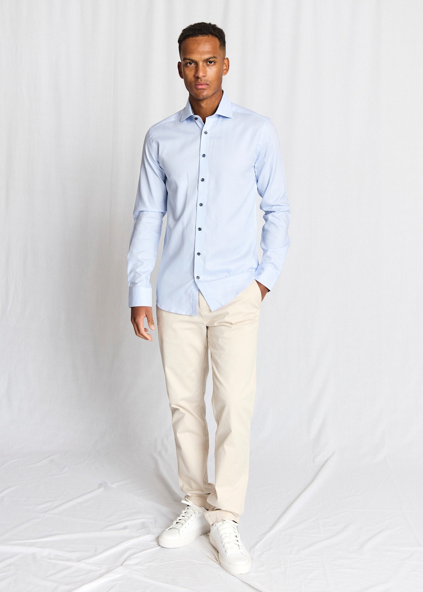 BS Langergren Modern Fit Skjorta - Light Blue