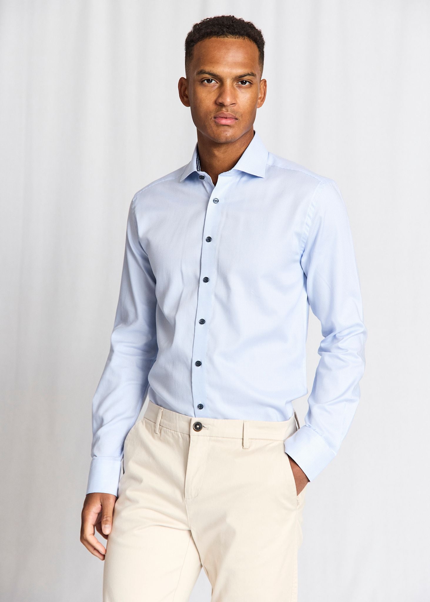 BS Langergren Modern Fit Skjorta - Light Blue