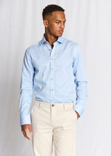 BS Mollgaard Modern Fit Skjorta - Light Blue/White