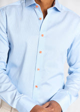 BS Mollgaard Modern Fit Skjorta - Light Blue/White