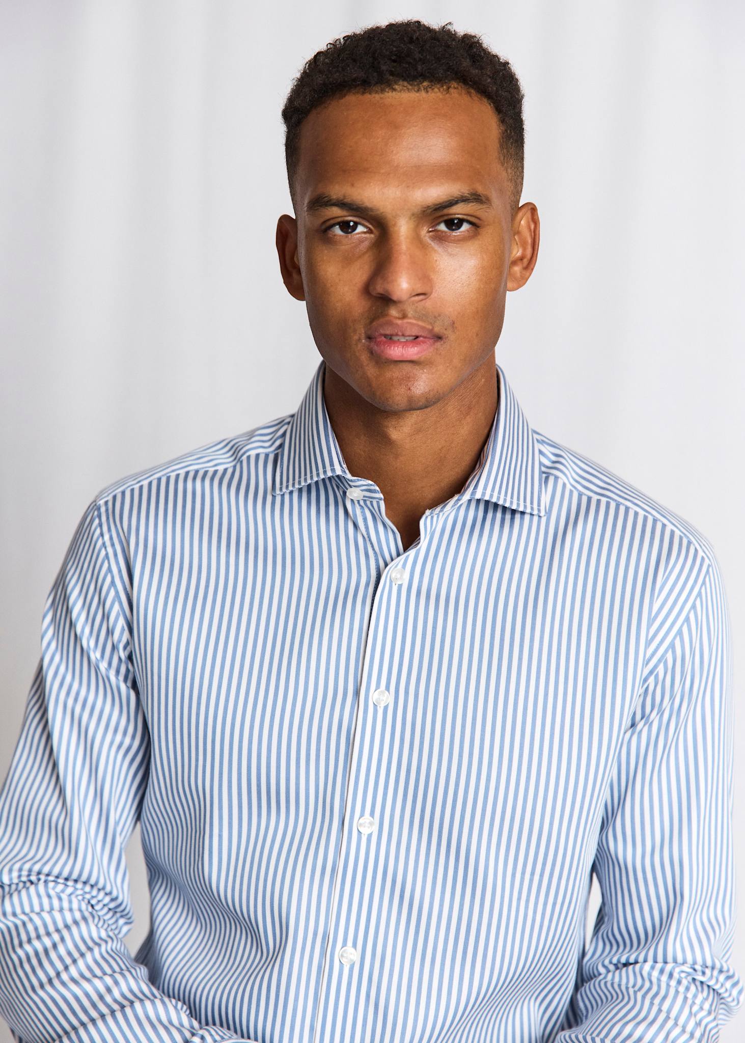 BS Sime Modern Fit Skjorta - Blue/White