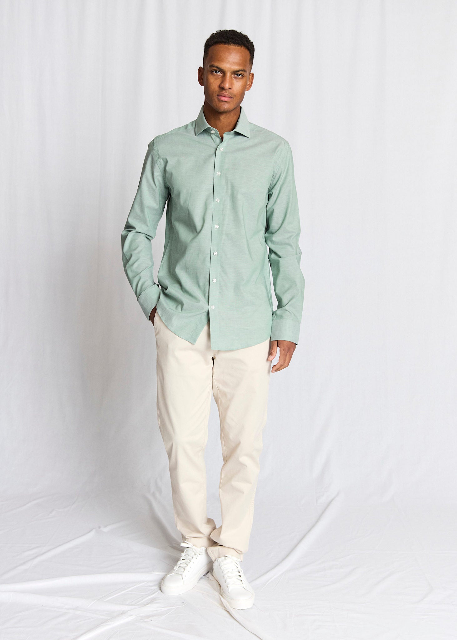 BS Striek Modern Fit Skjorta - Green