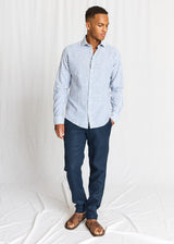 BS Rubio Casual Modern Fit Skjorta - Blue/White