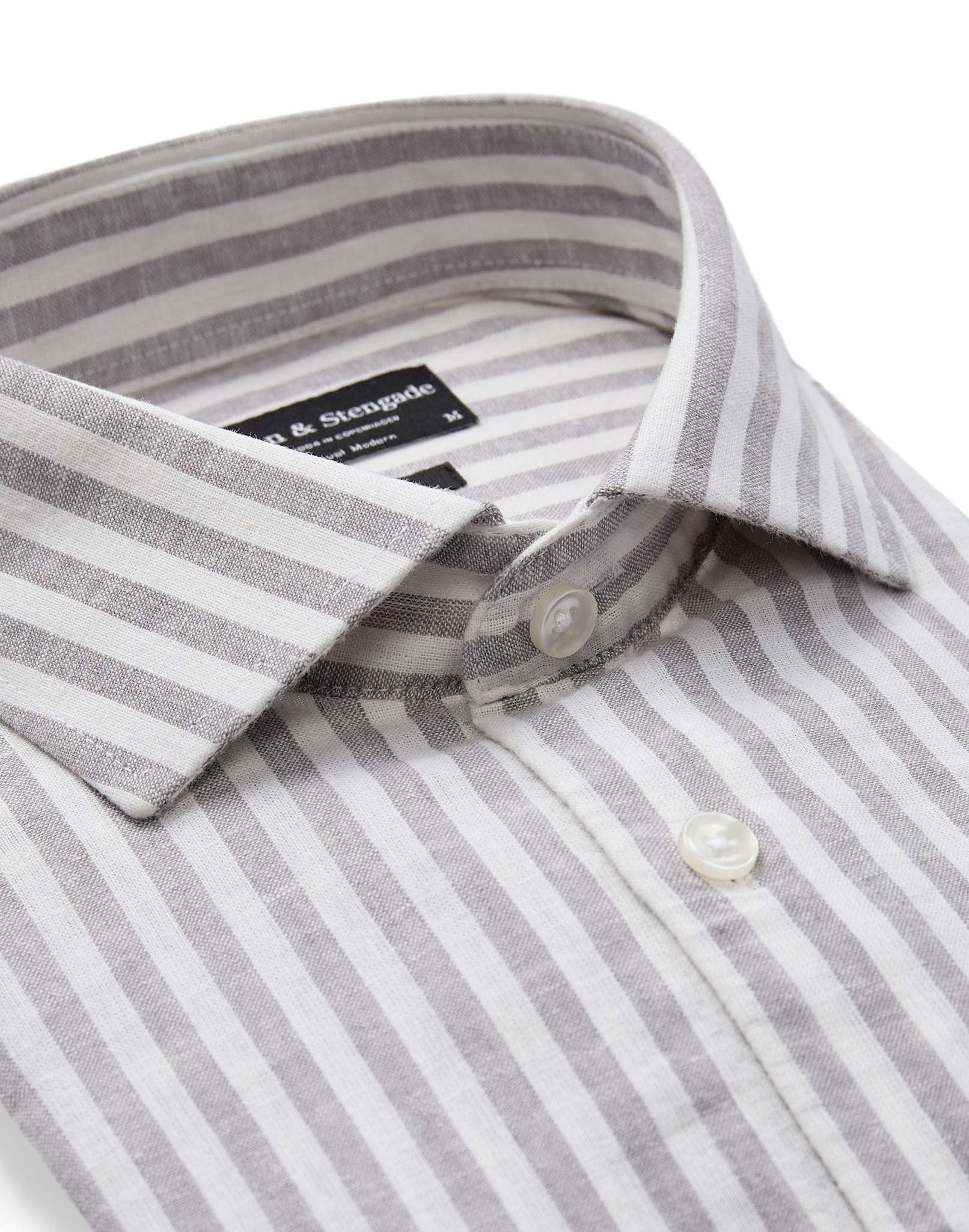 BS Rubio Casual Modern Fit Skjorta - Grey/White