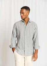 BS Freitas Casual Modern Fit Skjorta - Green/White