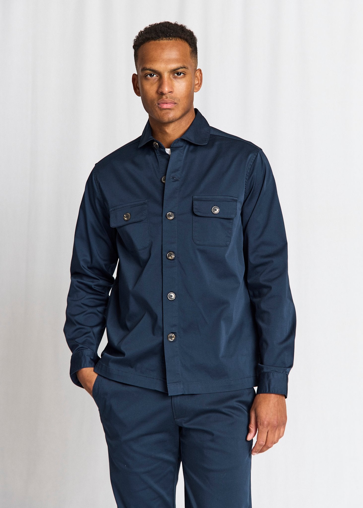 BS Rocco Regular Fit OverSkjorta - Navy