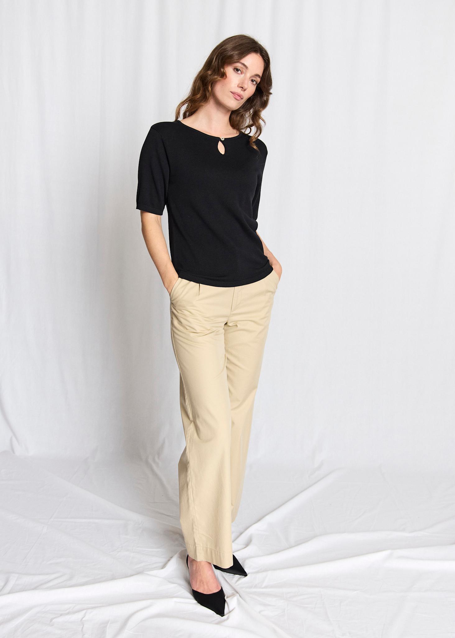 BS Francesca Regular Fit T-shirt - Black