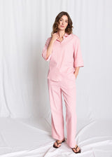 BS Talia Regular Fit Skjorta - Lipstick Red/White