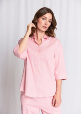 BS Talia Regular Fit Skjorta - Lipstick Red/White