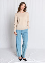 BS Debora Regular Fit Stickat - Light Brown