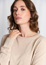 BS Debora Regular Fit Stickat - Light Brown