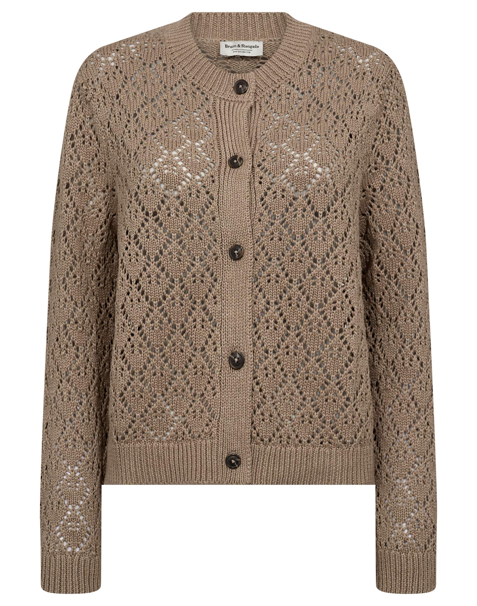 BS Eleonora Regular Fit Stickat - Sand