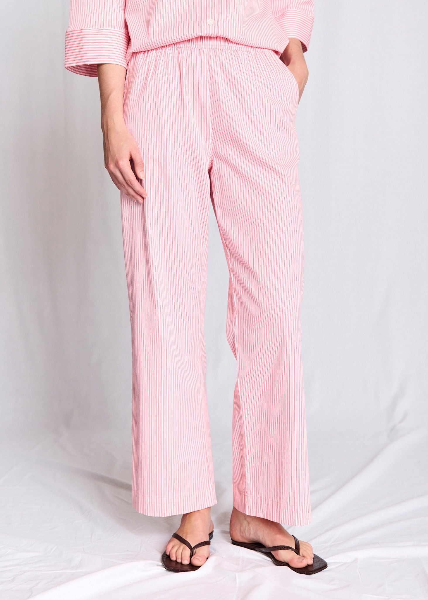 BS Rosetta Regular Fit Byxor - Lipstick Red/White