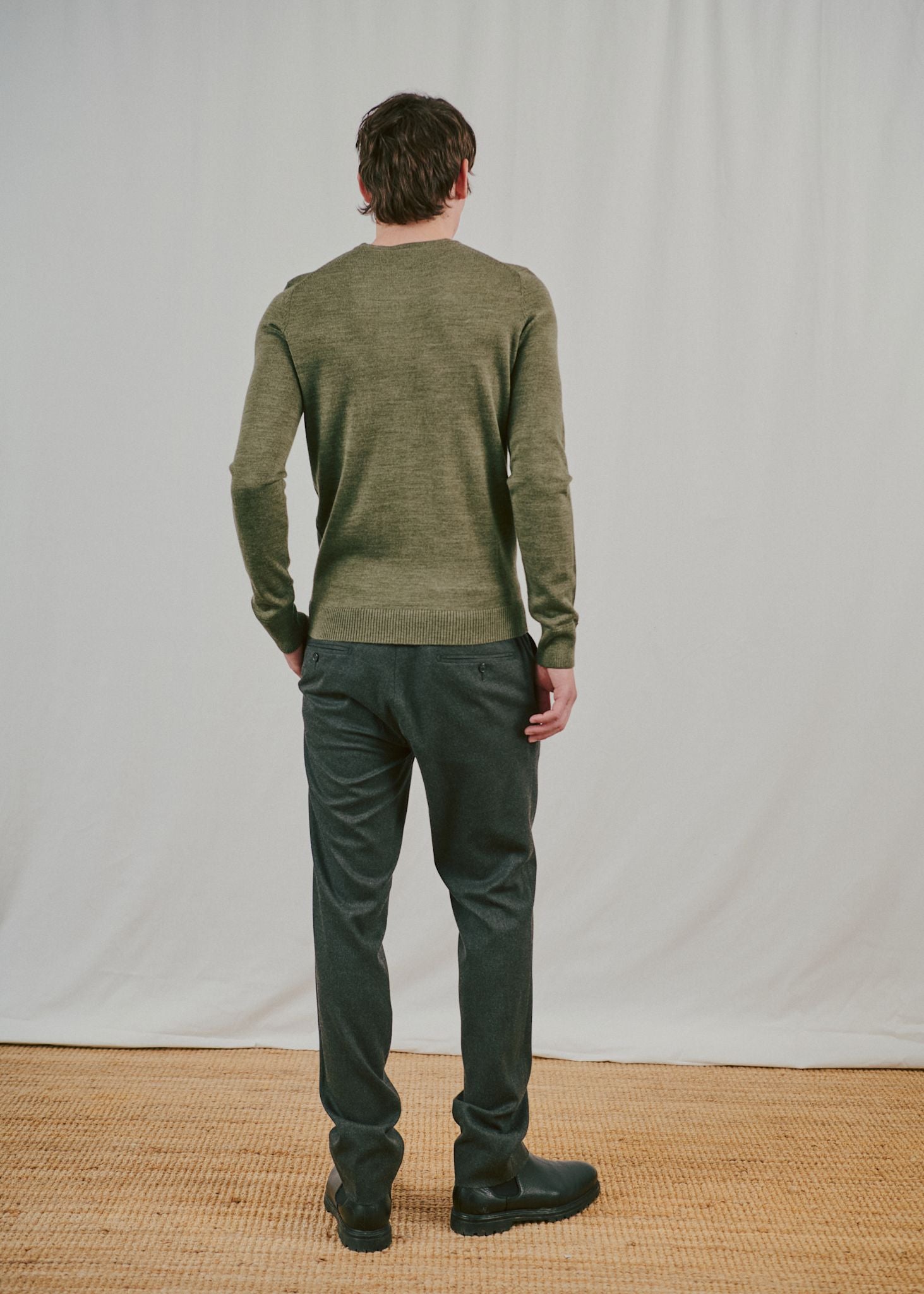 BS Jupiter Regular Fit Stickat - Olive