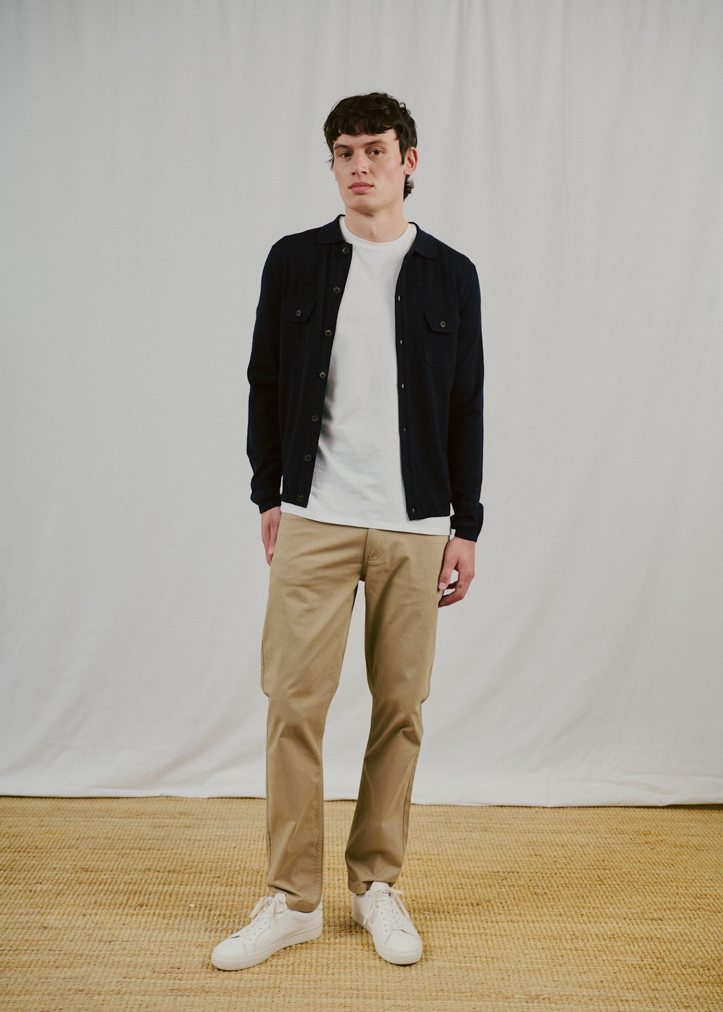 BS Zaouma Regular Fit Stickat - Navy