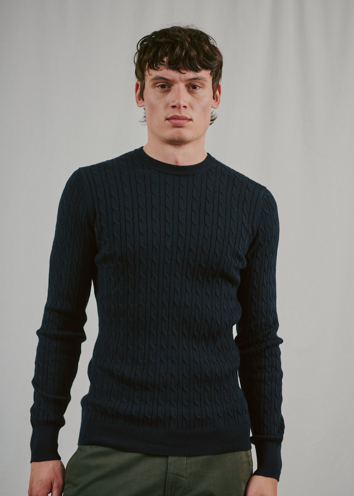 BS Guizchou Regular Fit Stickat - Navy