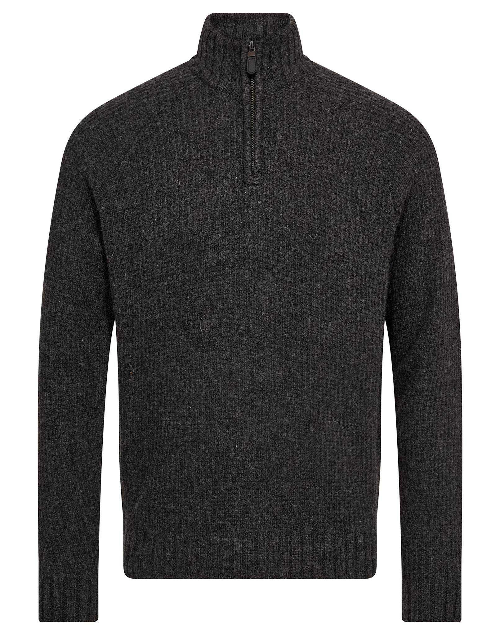 BS Svalbard Regular Fit Stickat - Dark Grey